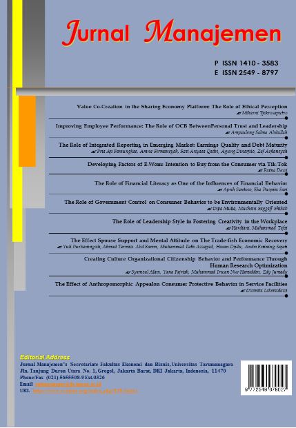 Cover JURNAL MANAJEMEN / Nuryasman