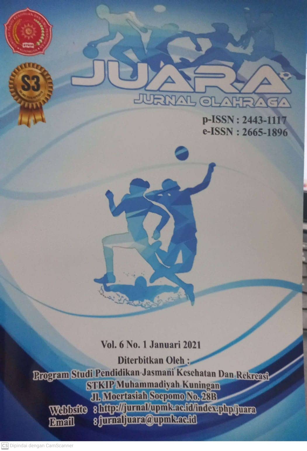 Cover JUARA :  JURNAL OLAHRAGA / ALIF KHOIRUL HIDAYAT
