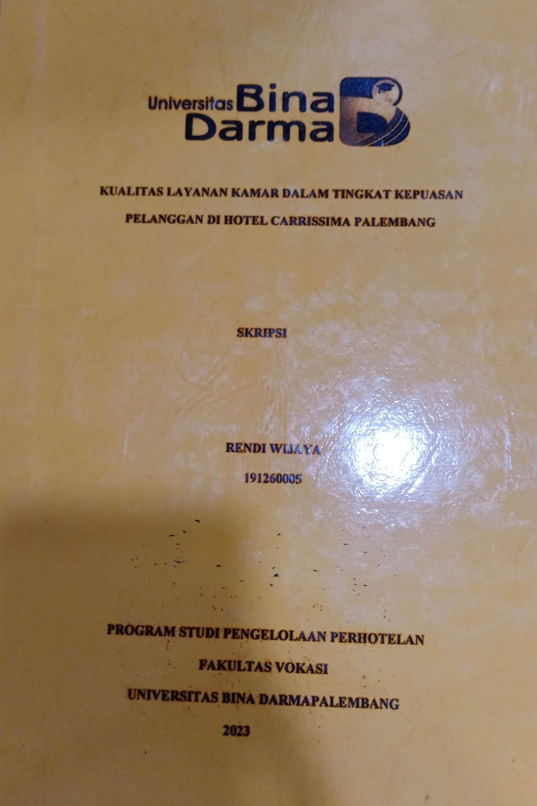 Cover PENGARUH MOTIVASI KERJA DAN LINGKUNGAN KERJA TERHADAP KINERJA PEGAWAI PT BINTANG SAMUDERA STEVEDORING / Adit Jordi Junaidi