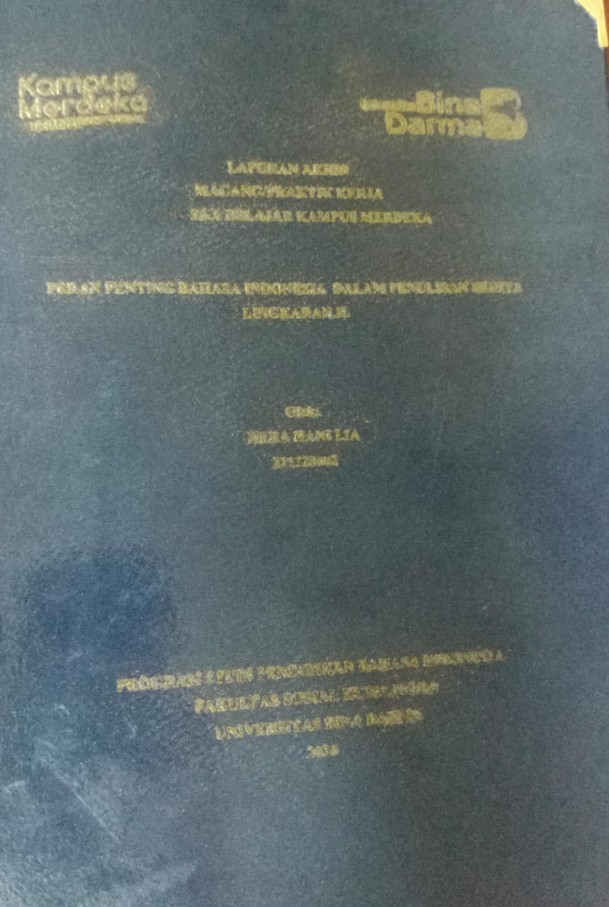 Cover PERAN PENTING BAHASA INDONESIA DALAM PENULISAN BERITA LINGKARAN.ID / Hera Hani LIA (211320002)