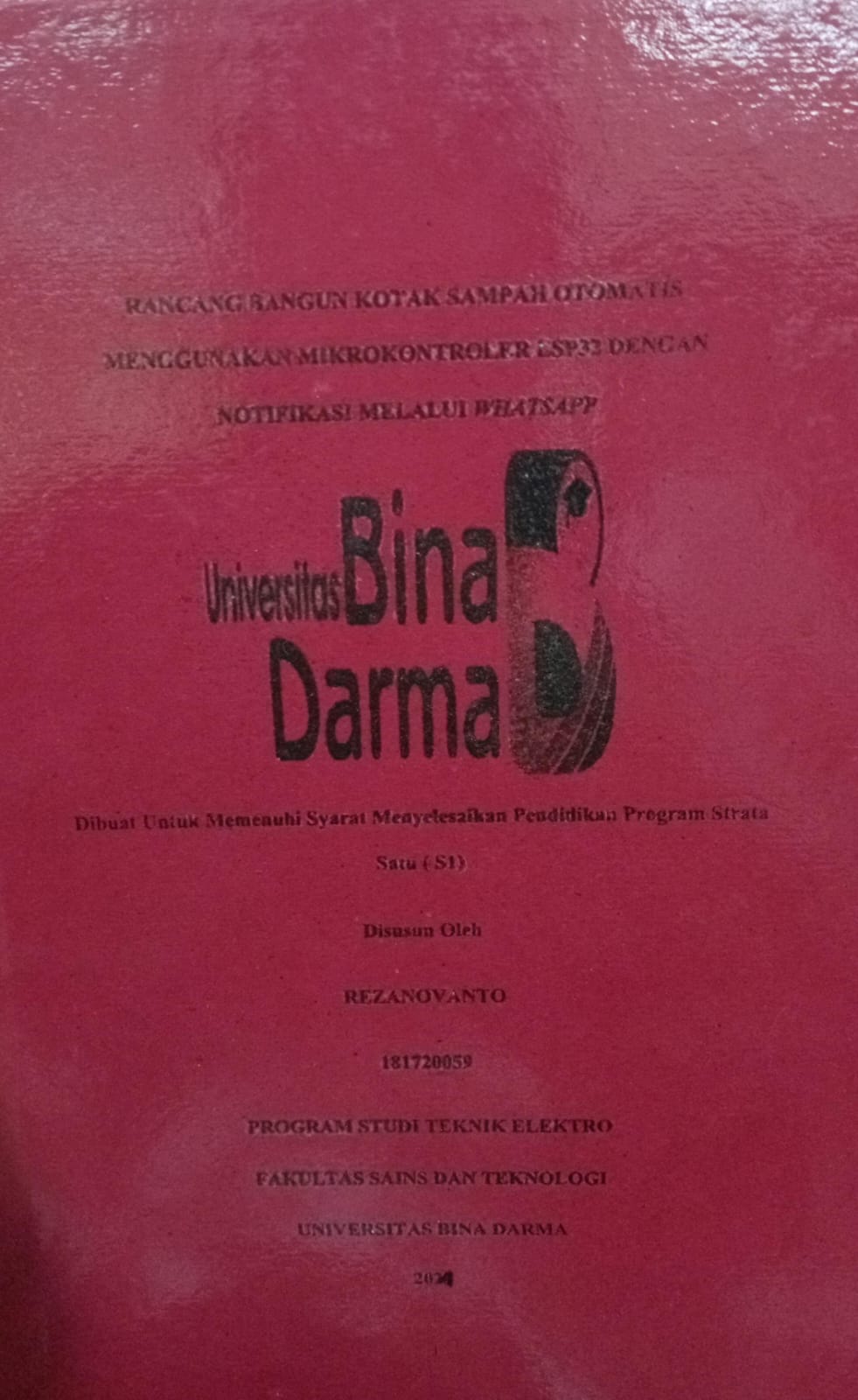 Cover PROTOTYPE ROBOT PELAYAN PENERIMA DAN PENGANTAR PESANAN BERBASIS ARDUINO / Agil Ramadhan 181720028